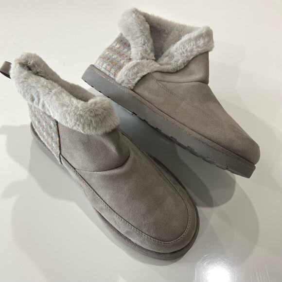 NEW Maurices Iris Gray Sherpa Boot Slipper size 10 - Picture 2 of 9